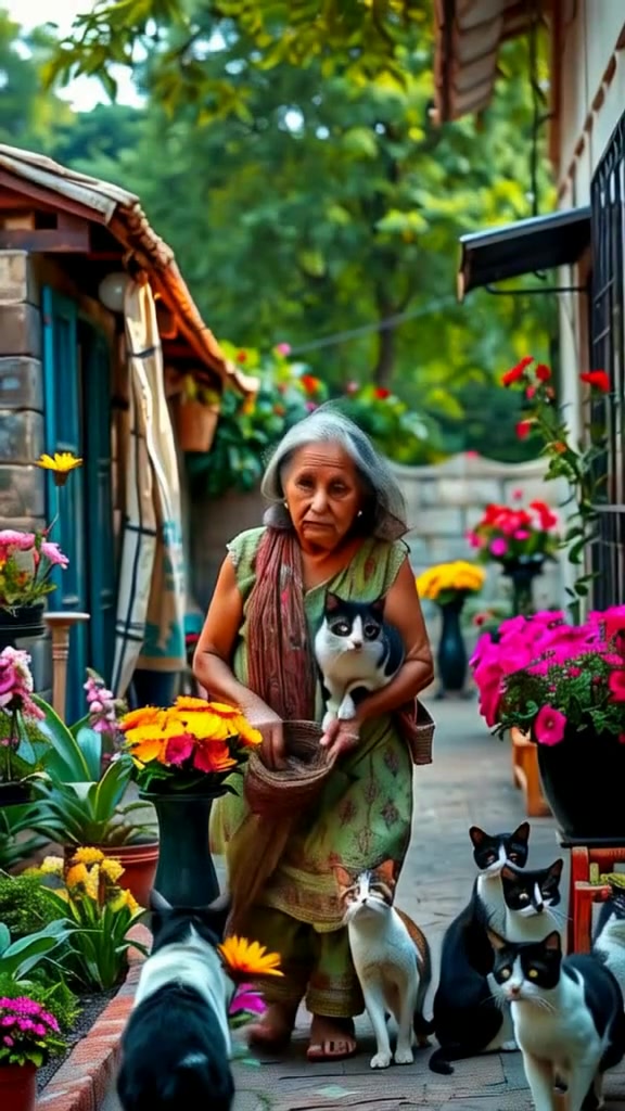 Budhi Aurat Aur Awara Billi Ki Dosti
