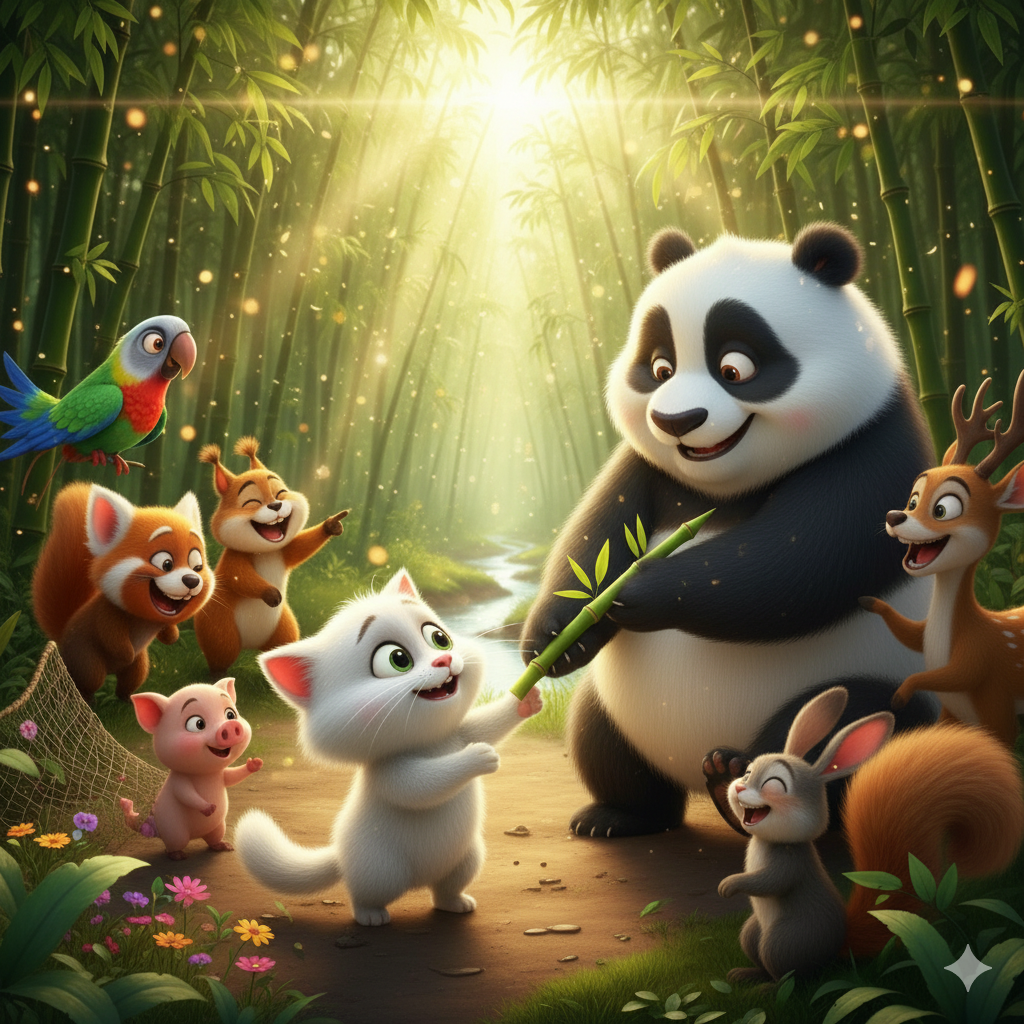 म्याऊँ और पेंगु की दोस्ती