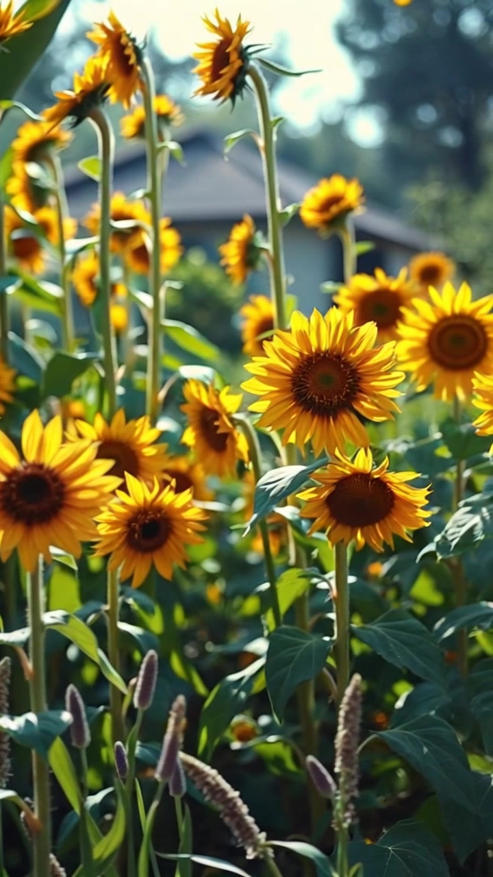 A BIG GARDEN FULL OF SUNFLOWERS