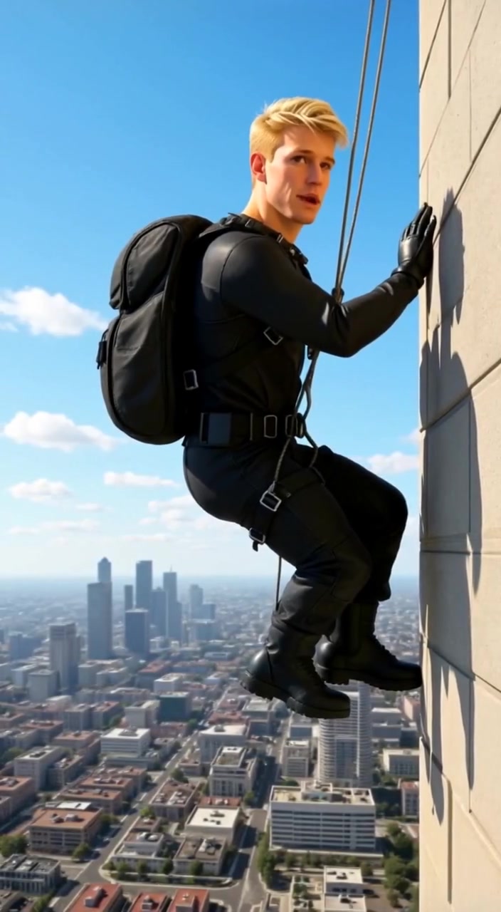 Parachute Escape: Aerial Chase with Hunters Below
