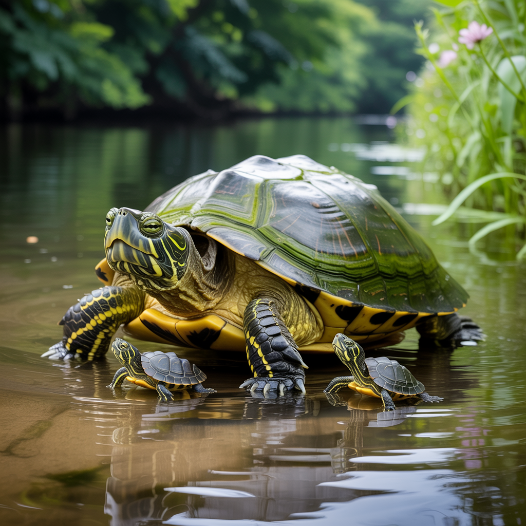 Turtle Tales: A Playful Day by the River