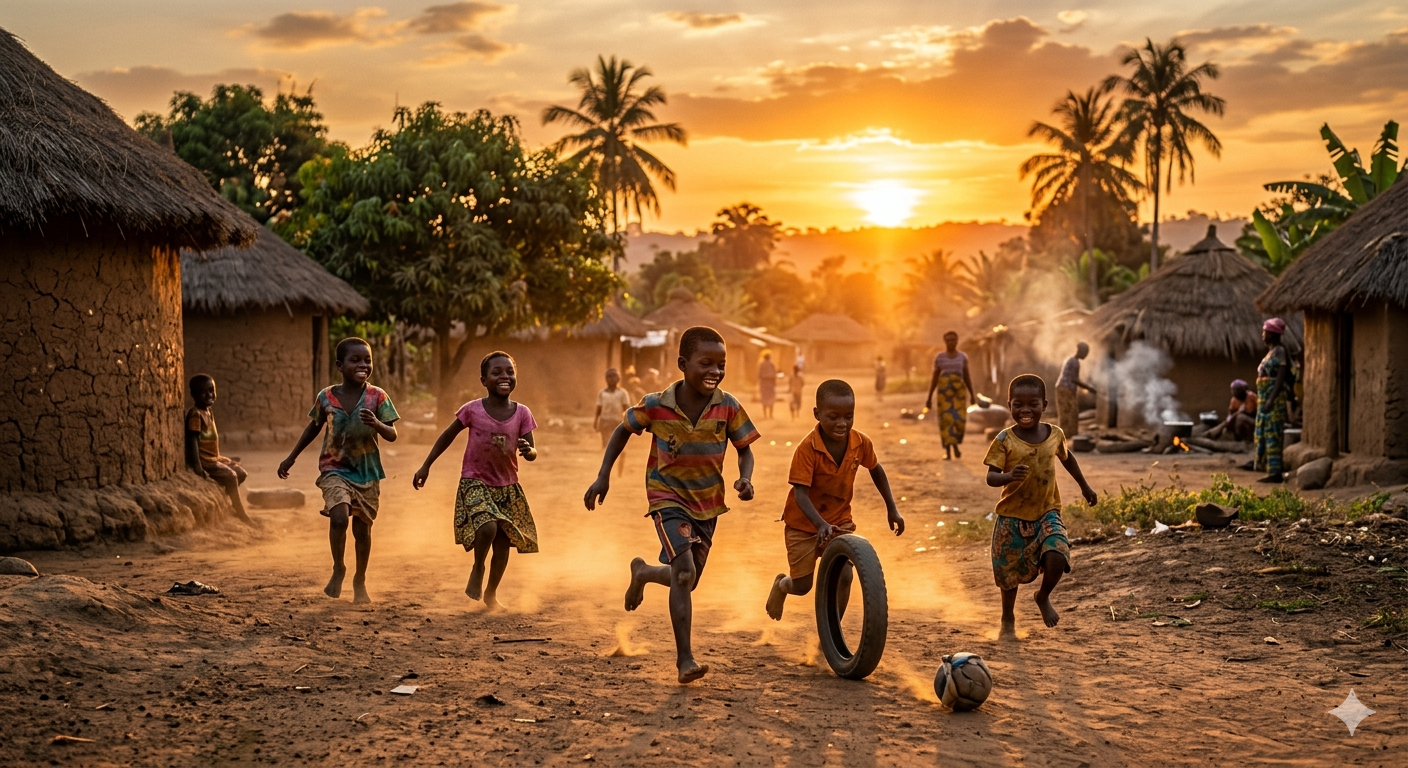 Evening in the Quiet Village