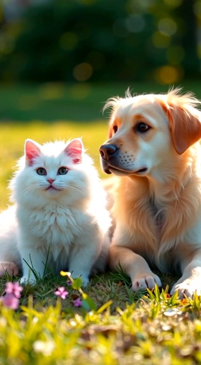 Furry Love: A Heartwarming Tale of Dog and Cat Companionship