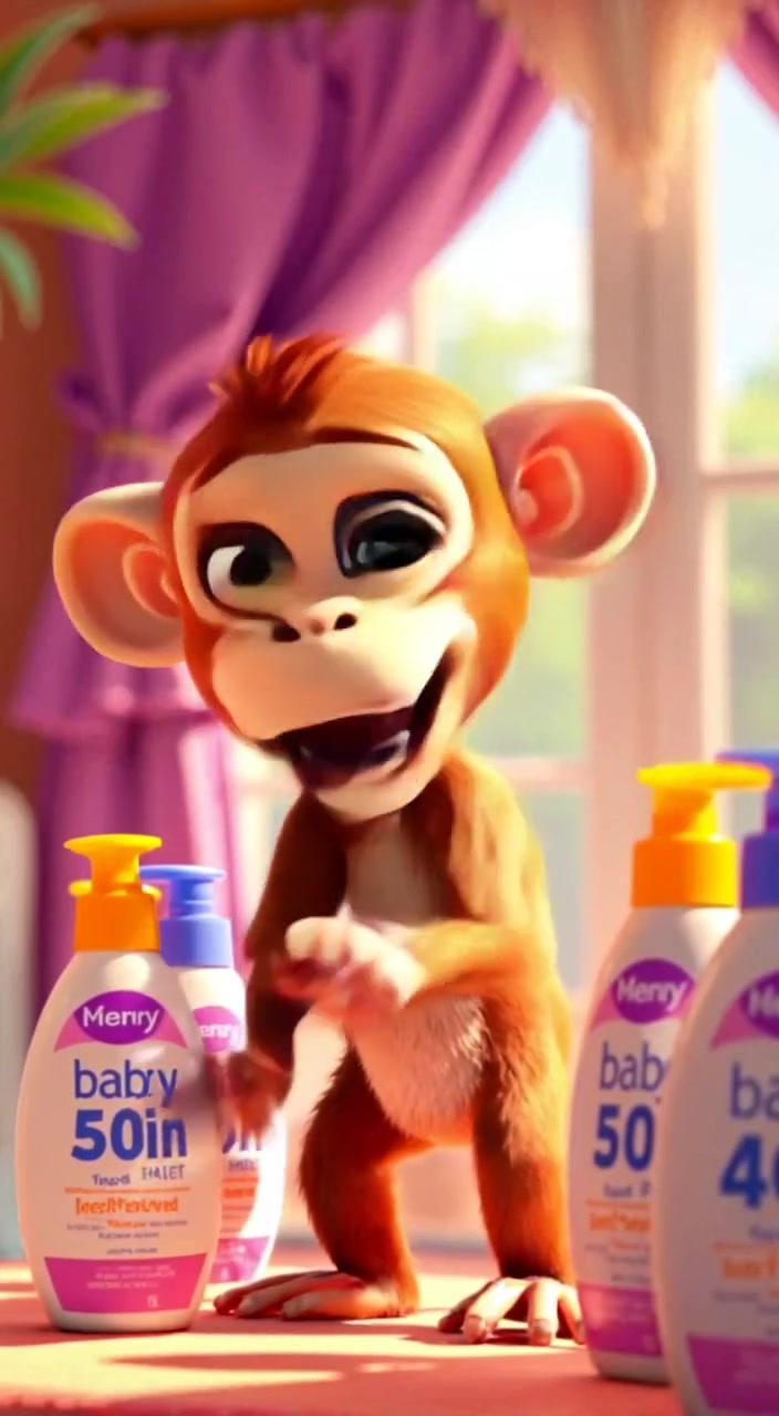 The Great Baby Sunscreen Heist: A Monkey's Misadventure!