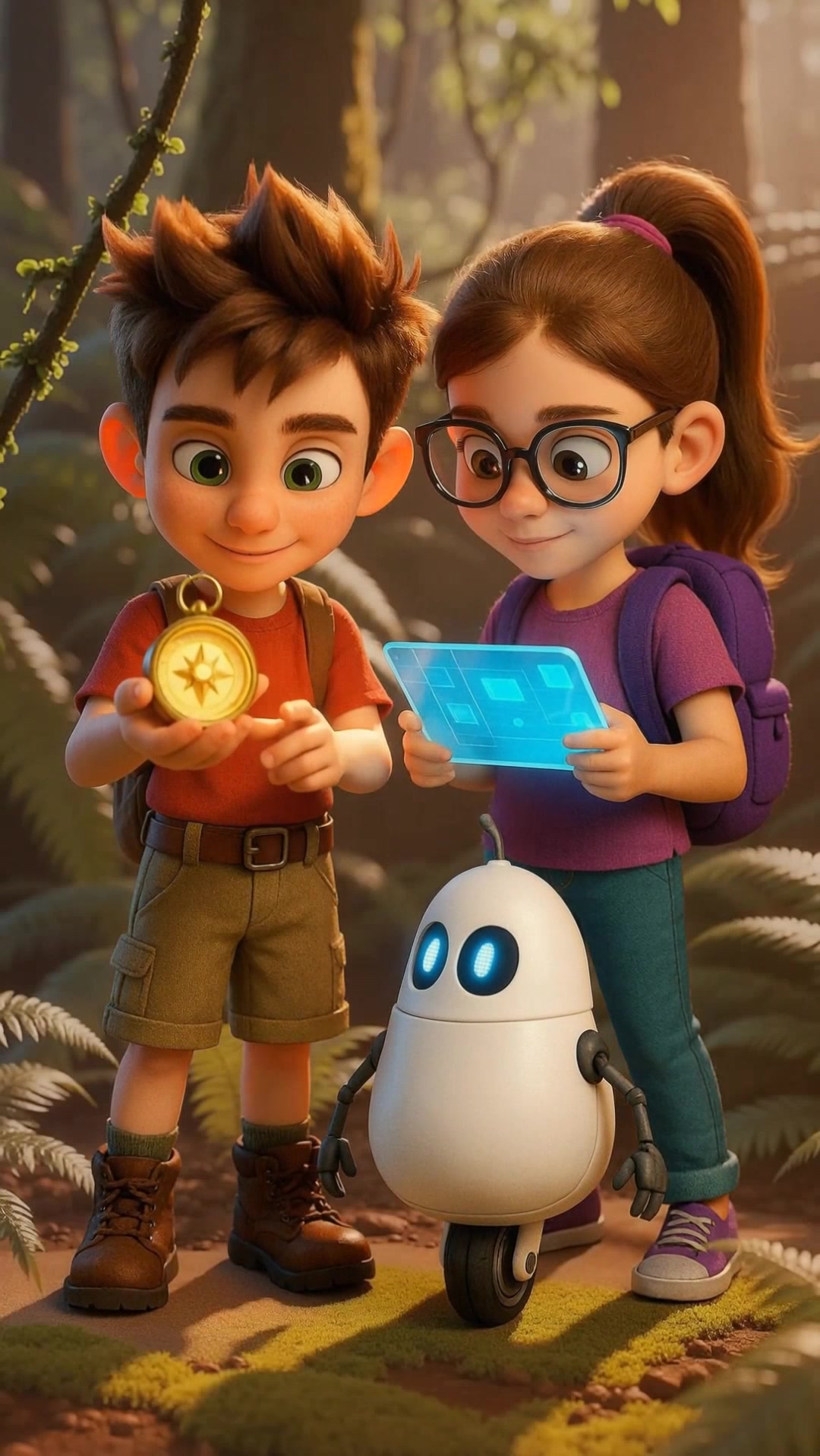 Jungle Treasure Hunt: Kids and a Robot Adventure