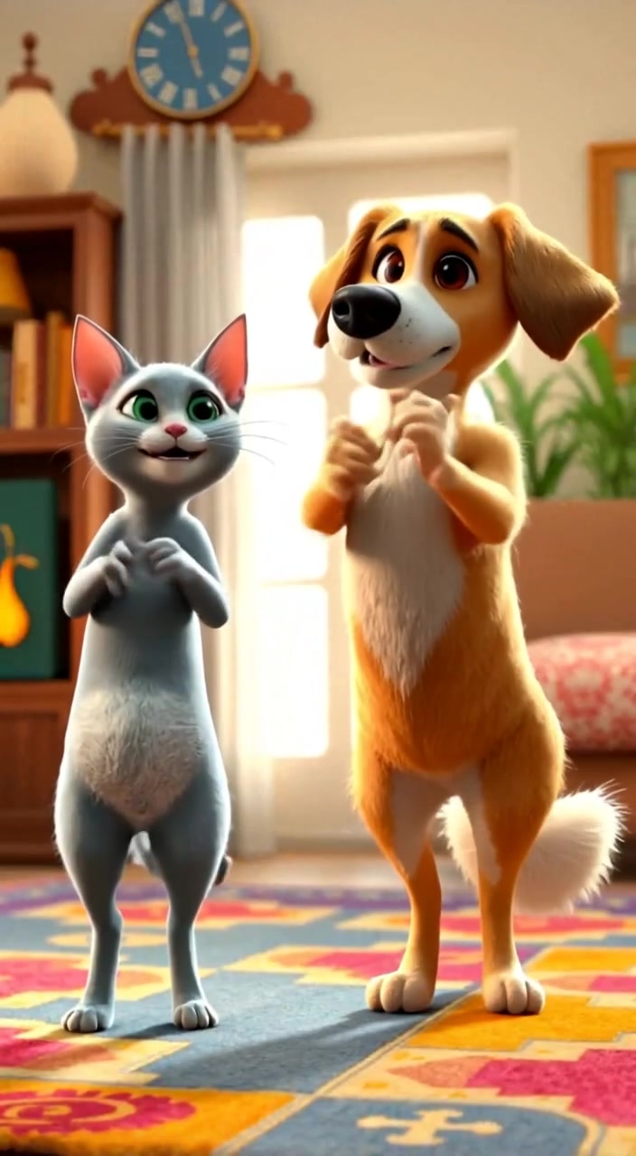 Dancing Cat and Dog