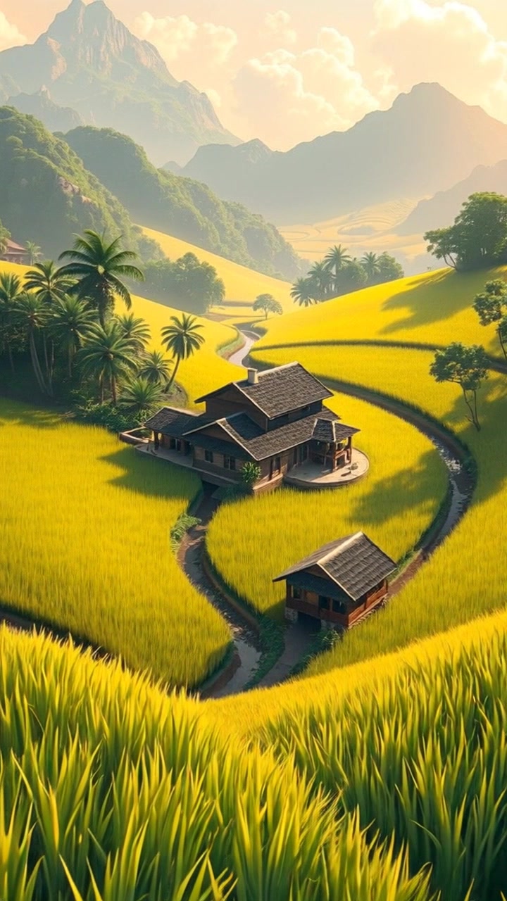 Kebijaksanaan di Sawah: Momen Tenang Seorang Pria Tua