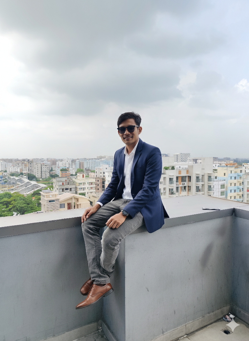 হাসিমুখে ছেলেটির আনন্দের দৃশ্যাবলি