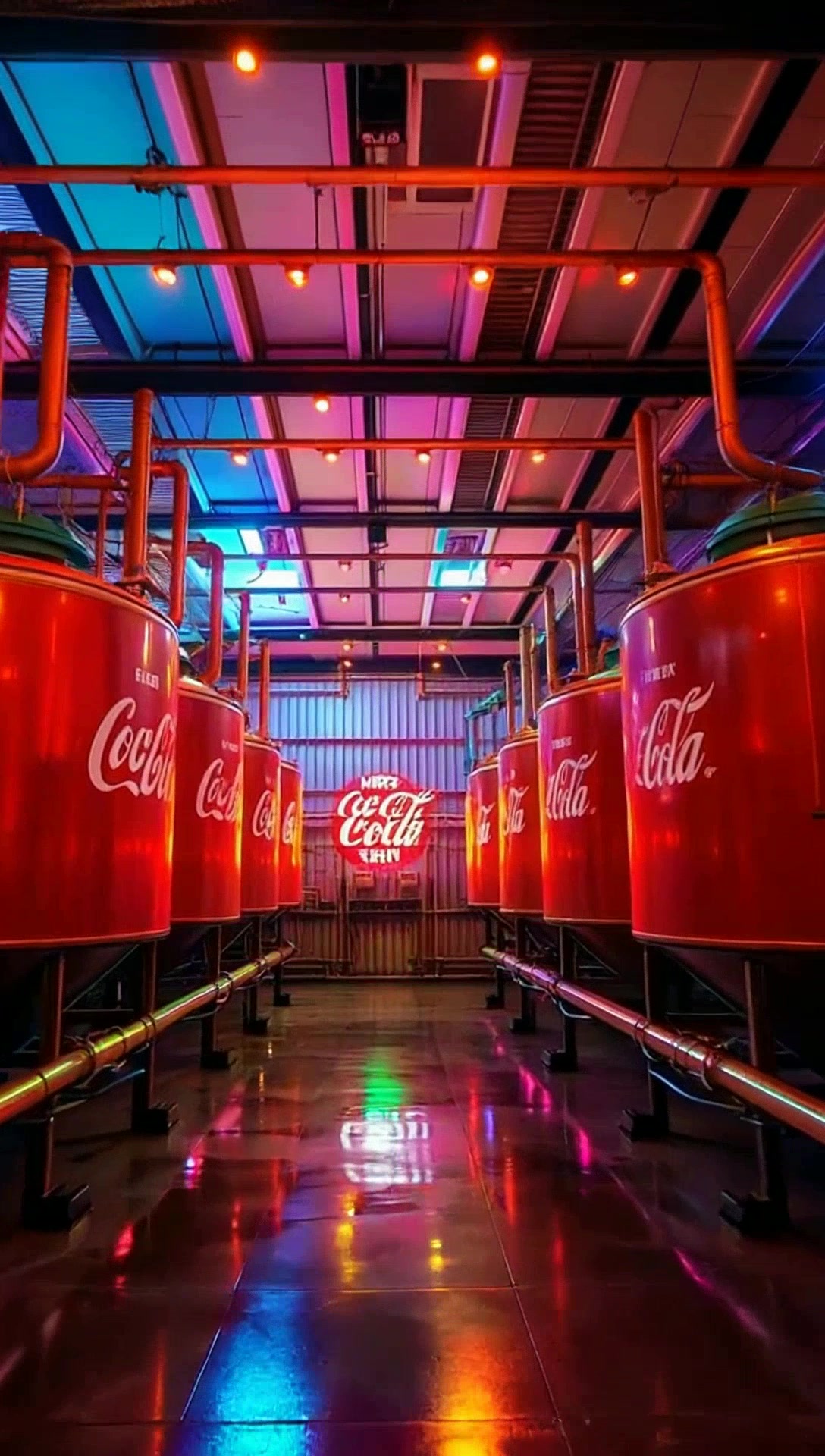 کوکا کولا کی فیکٹری کا اندرونی جائزہ