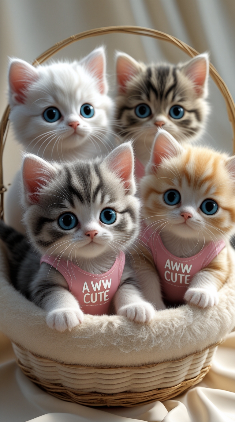 Kittens and Puppy: A Playful Garden Adventure