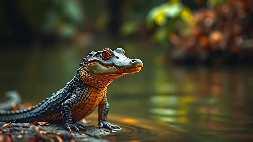 টুকুর প্রথম সাঁতার: সাহসী কুমিরের গল্প