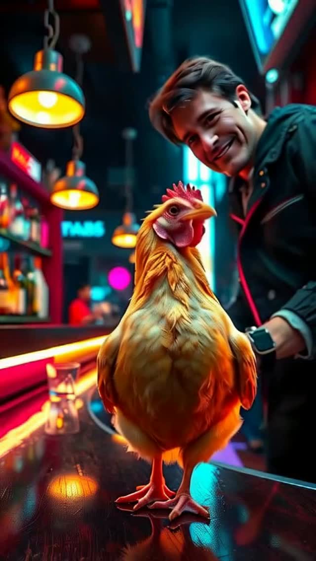 Ayam di Bar: Masalah Tanpa Tangan