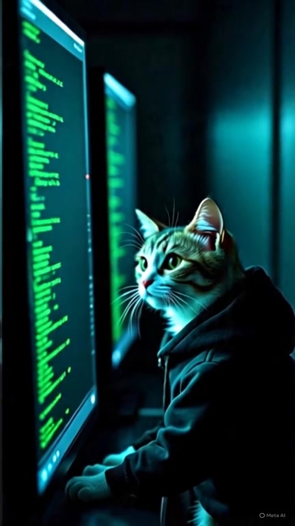 Kucing Misterius di Depan Layar Hijau