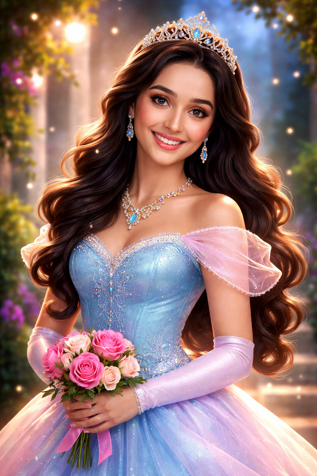 Enchanted Princess in a Magical Forest