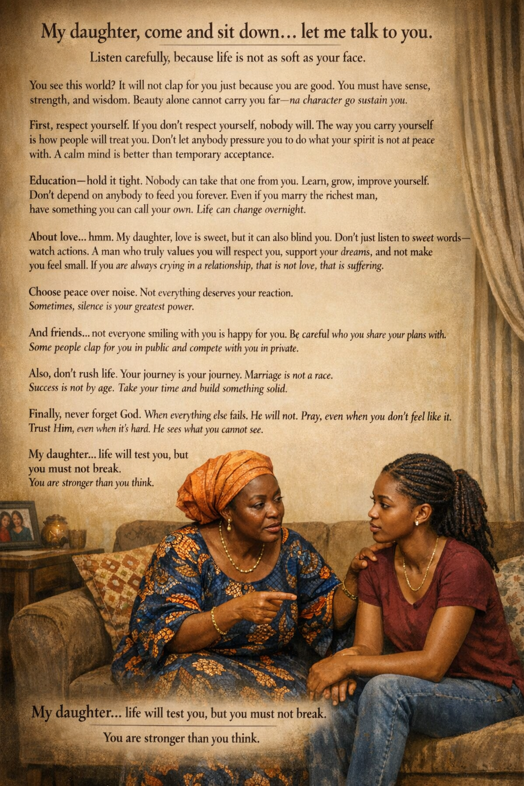 Life Lessons for My Daughter