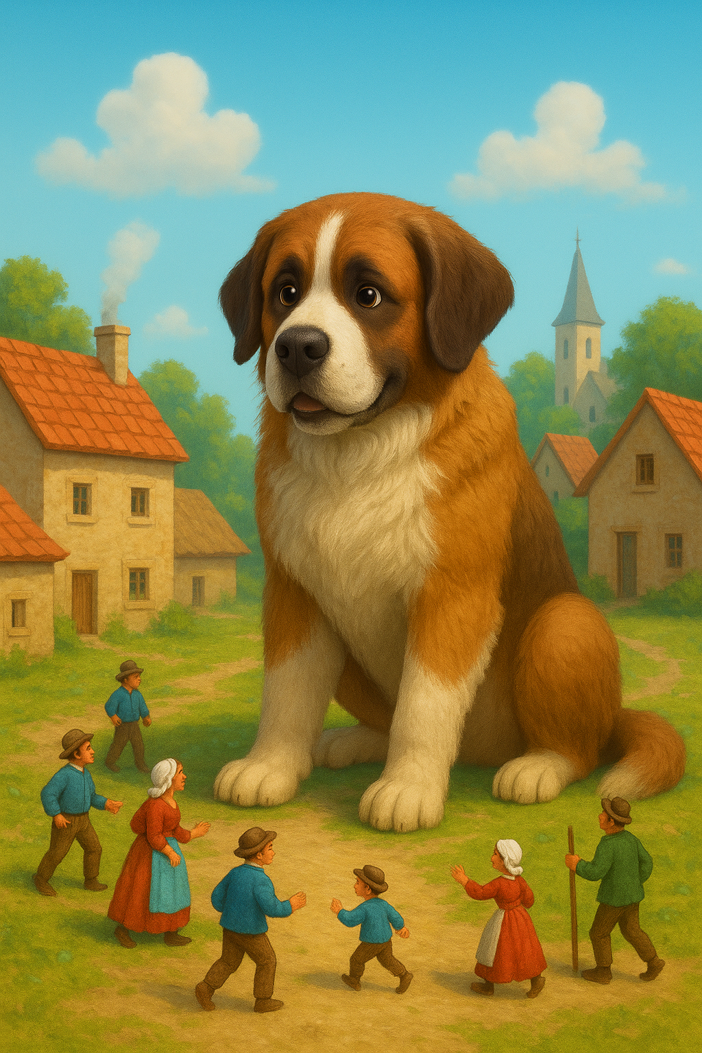 शेरू: गाँव का रक्षक कुत्ता