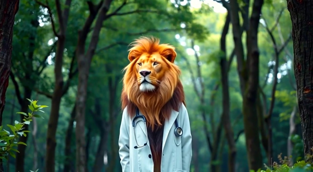 Le Lion Médecin : Hygiène et Sécurité en Forêt