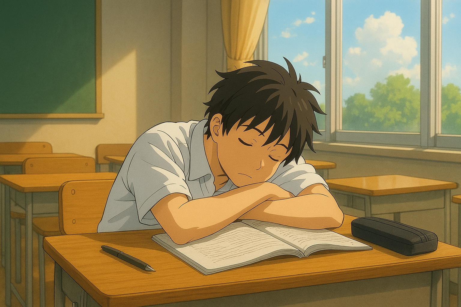 آدم والنوم في الفصل