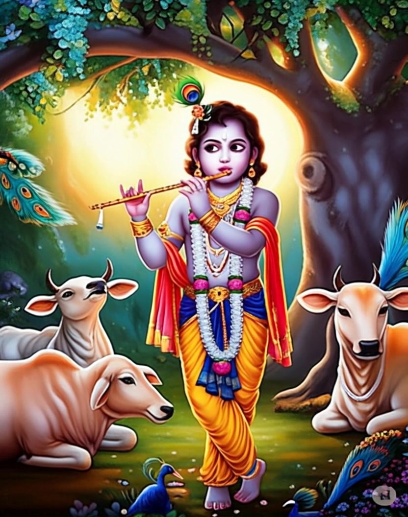 बाल कृष्ण की माखन मस्ती