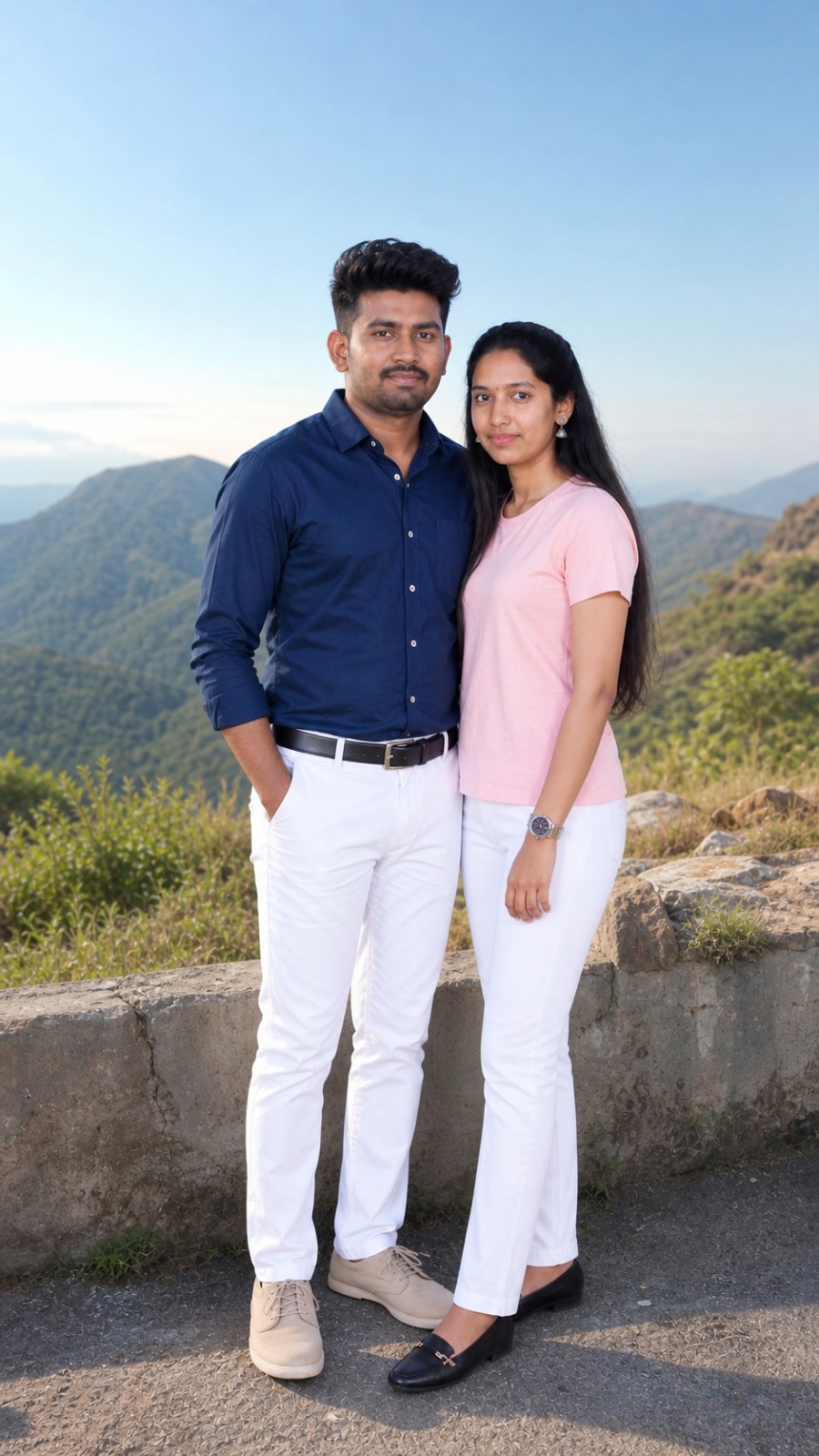 A Romantic Rooftop Evening: Victor & Manasa's Love