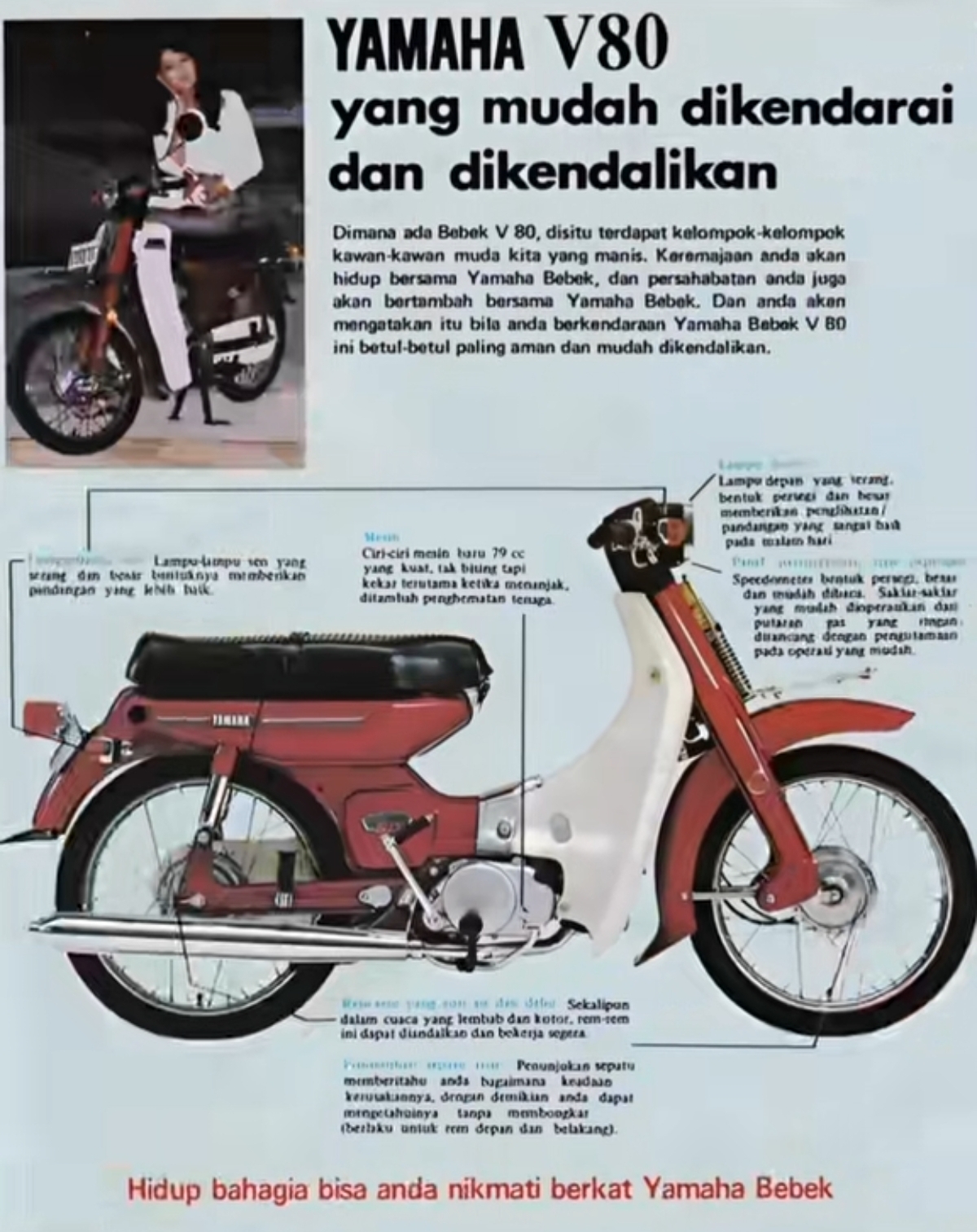Nostalgia Yamaha V80: Bebek 2-Tak Legendaris dari Tahun 80-an