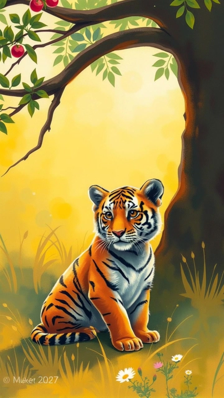 Anak Harimau Yatim Piatu dan Induk Anjing yang Baik Hati
