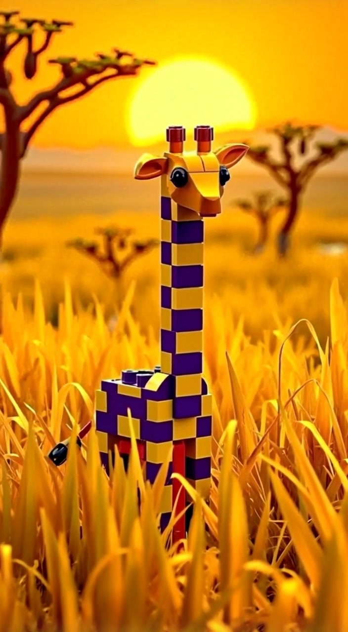 Curious Giraffe: The Tallest LEGO Explorer!