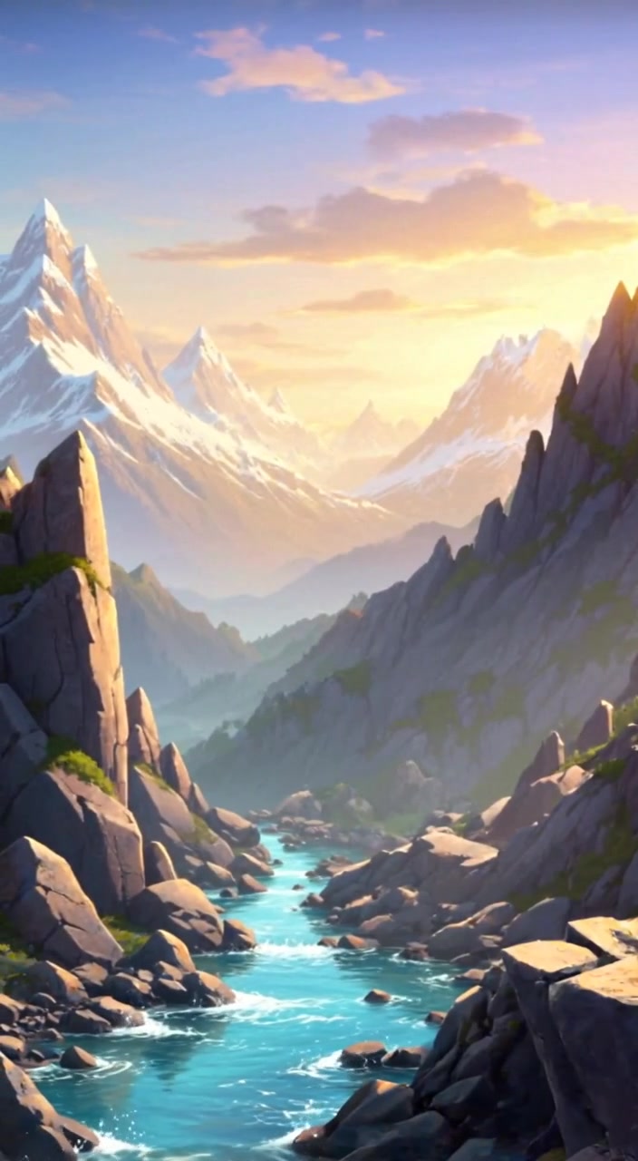 Boy Catches and Cooks Fish in the Mountain