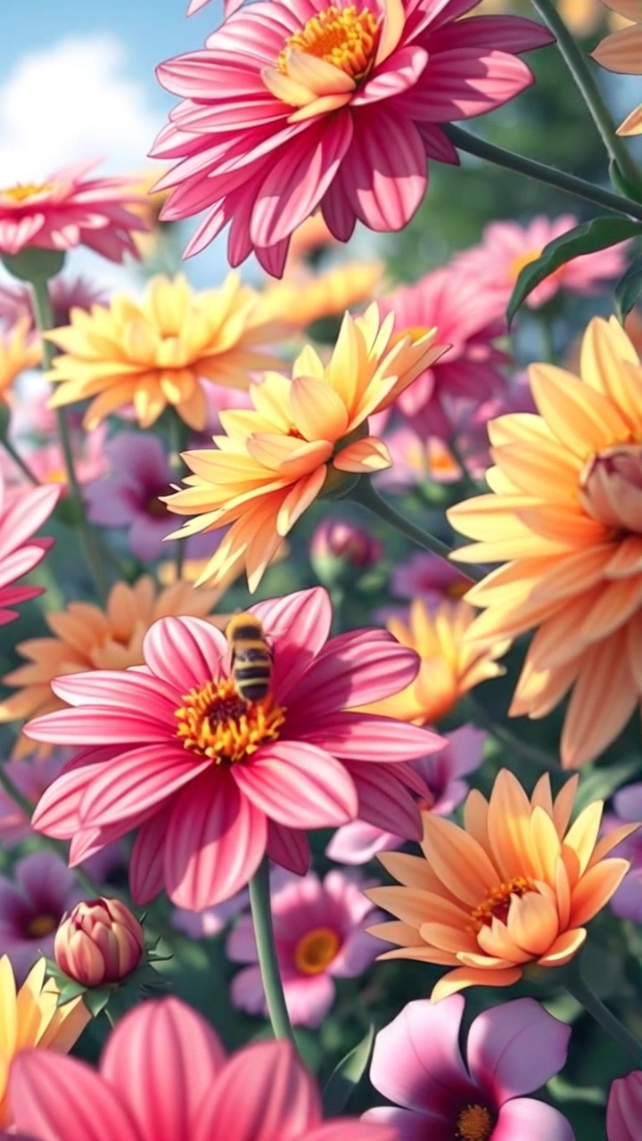 A Girl in a Flower Garden
