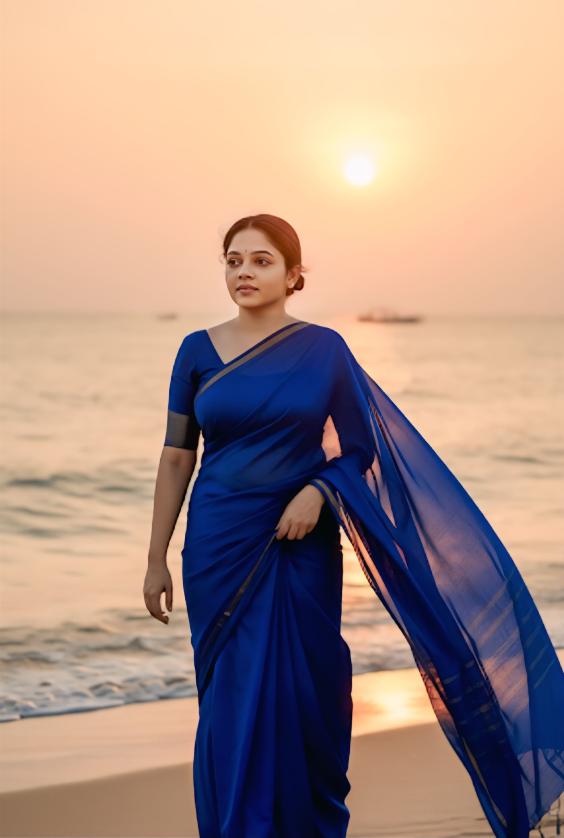 সাগর পারে মেয়েটির হাঁটা