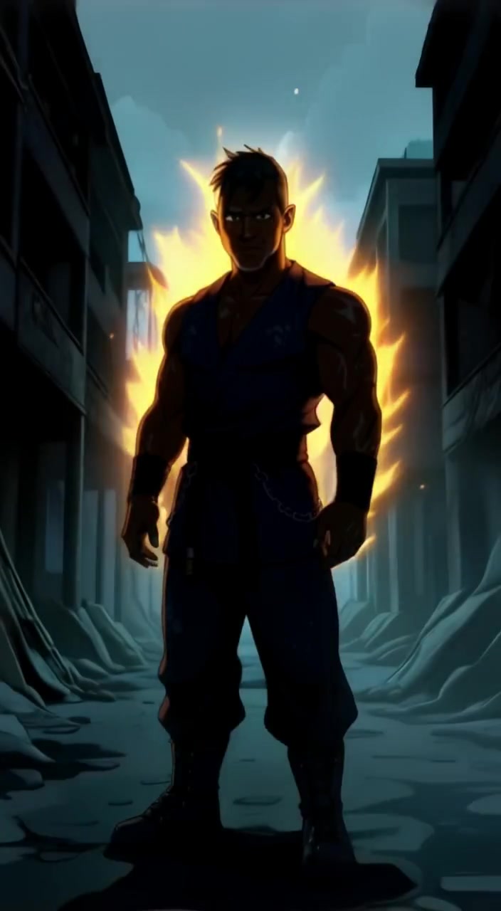 A shadowy figure walks slowly down a foggy street, disappearing into the darkness.
