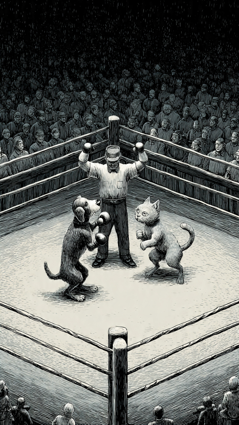 Duel Kucing dan Anjing untuk 1 Juta Dolar