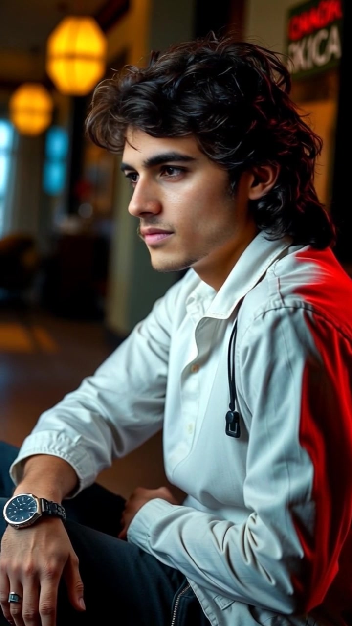 Subject: A contemplative individual named Alex. Subject movement: Alex leans back thoughtfully in a cozy chair, exuding a serious demeanor as he reflects on his trading journey. Scene: A well-lit, modern home office with trading charts and a view of the city skyline in the background. Style: Soft, natural lighting enhances the atmosphere, creating a focused yet relaxed ambiance. Motion: The camera slowly pushes in on Alex's pensive expression, capturing subtle shifts in his posture as he considers the complexities of his experiences.