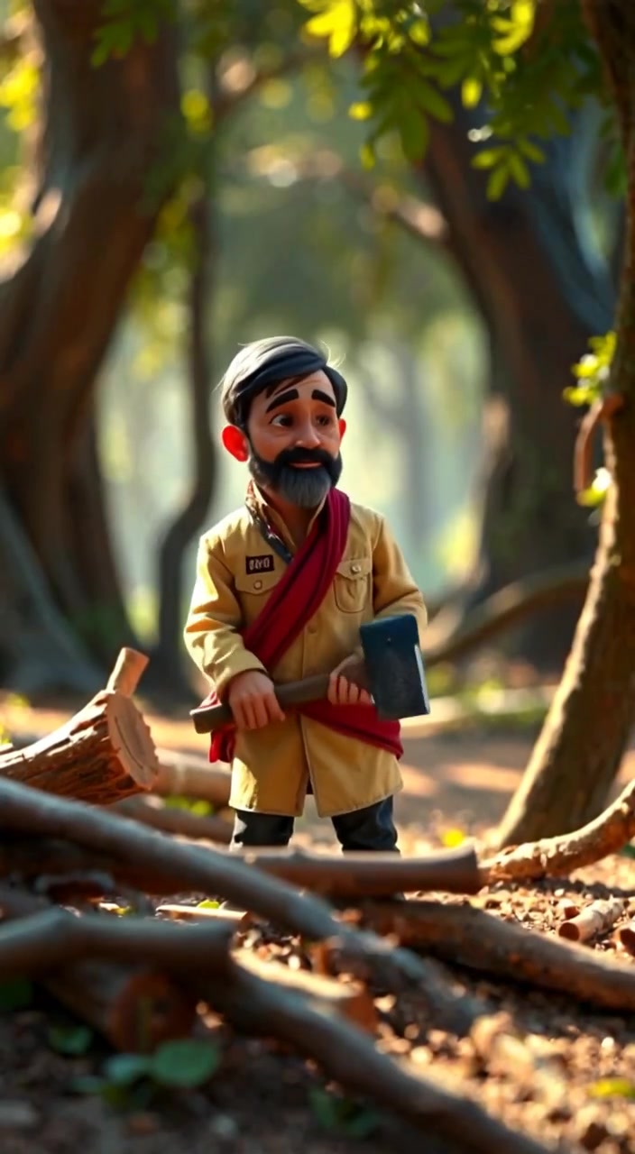 ईमानदारी की दौलत: लकड़हारे की कहानी