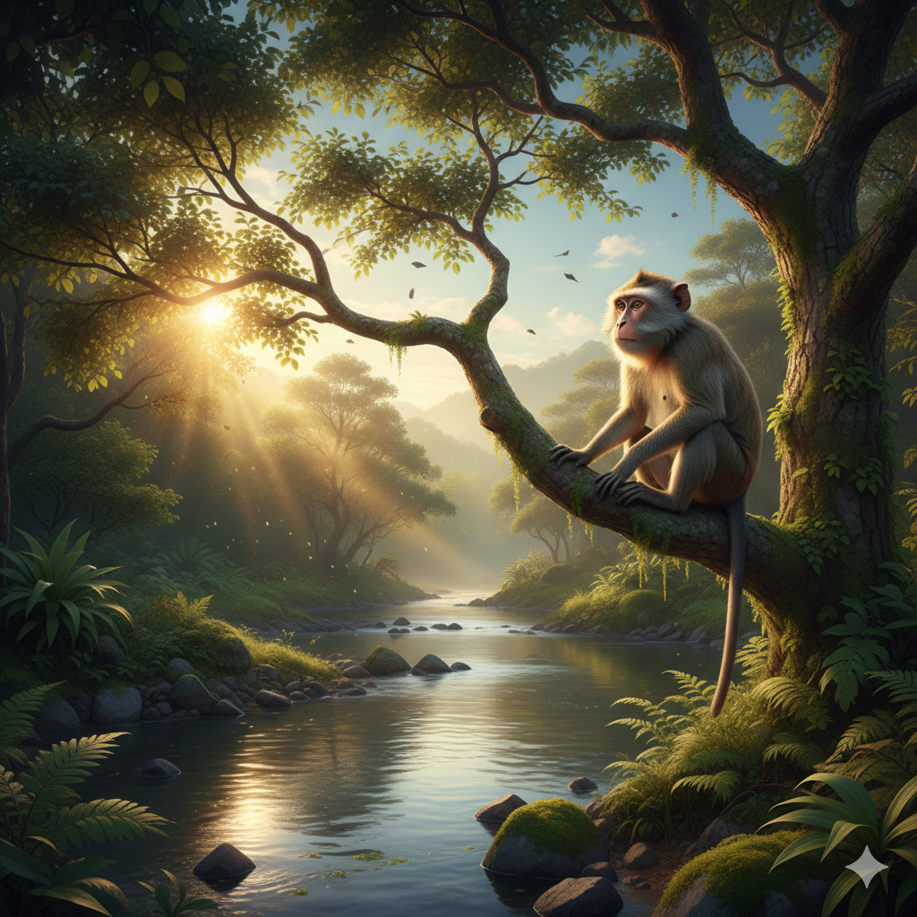 मगरमच्छ और समझदार बंदर की कहानी