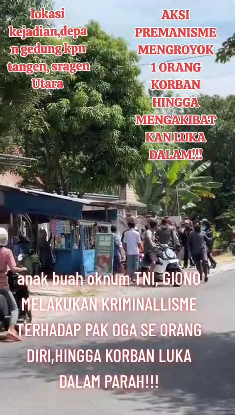 Bapak Pak Ogah Korban Premanisme Oknum TNI!