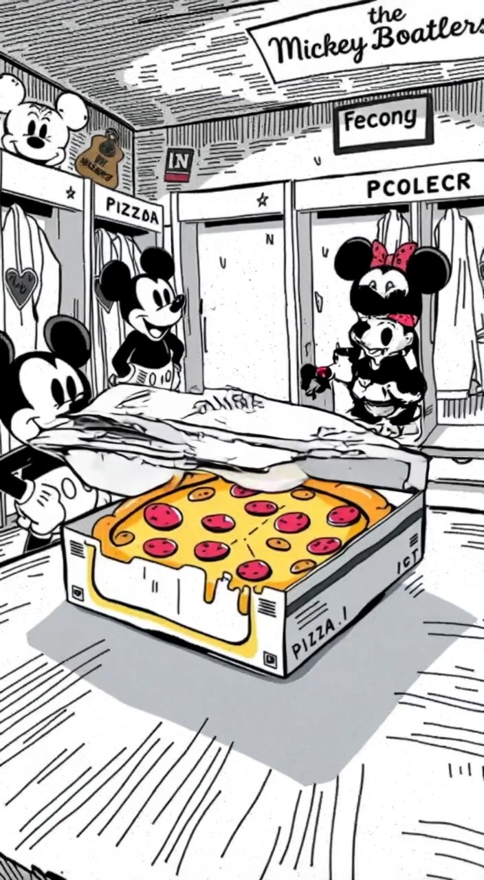 The pizza box slowly opens, revealing warm, steaming slices of pizza on the dining table.