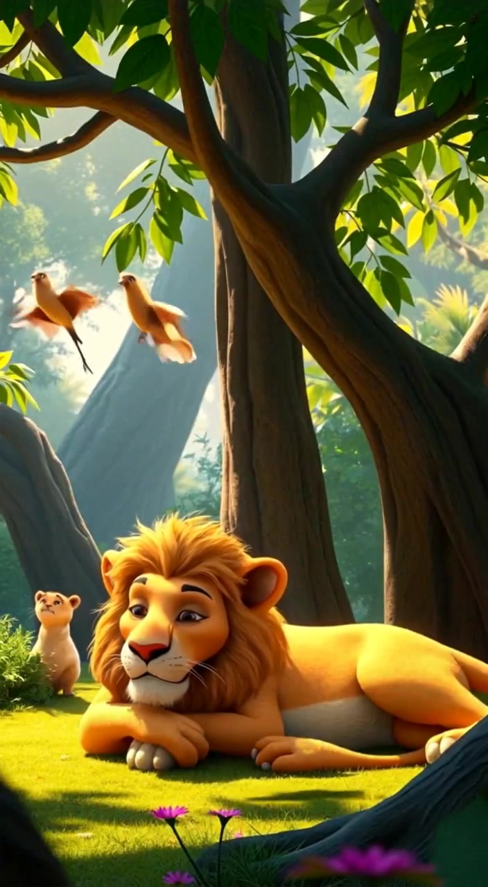 The Mighty Lion and the Tiny Mouse: A Jungle Tale