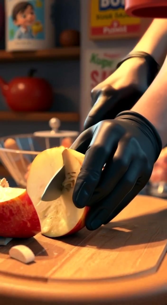 Glass Fruit Cutting Video