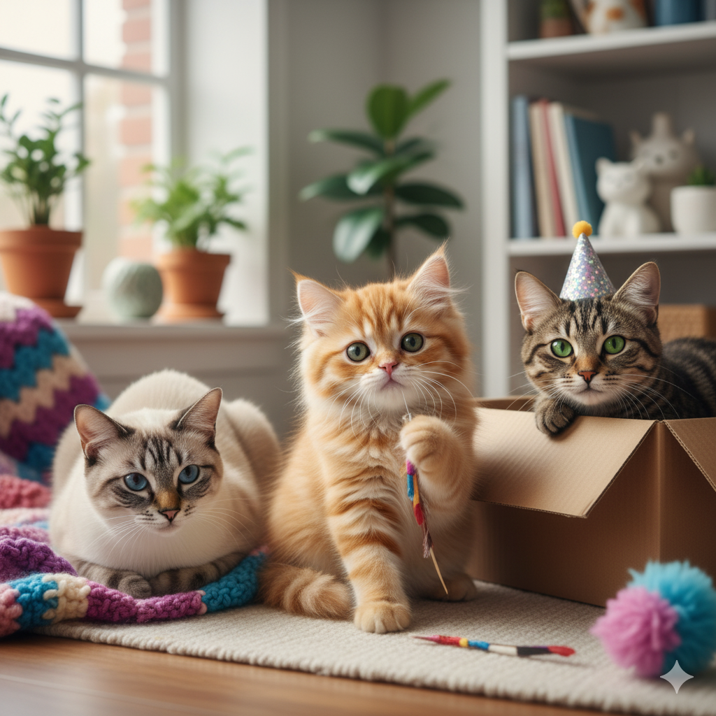A Purr-fect Celebration: The Adventures of Luna, Ginger, and Mittens