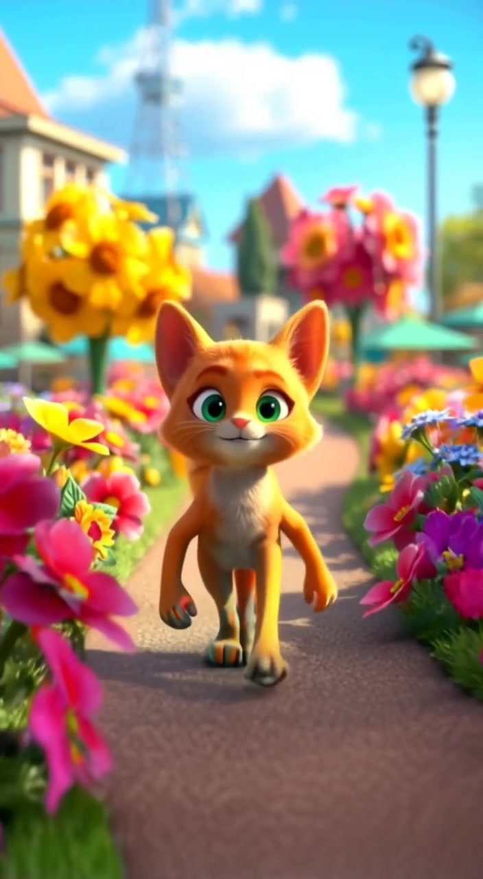 Whiskers' Courageous Walk
