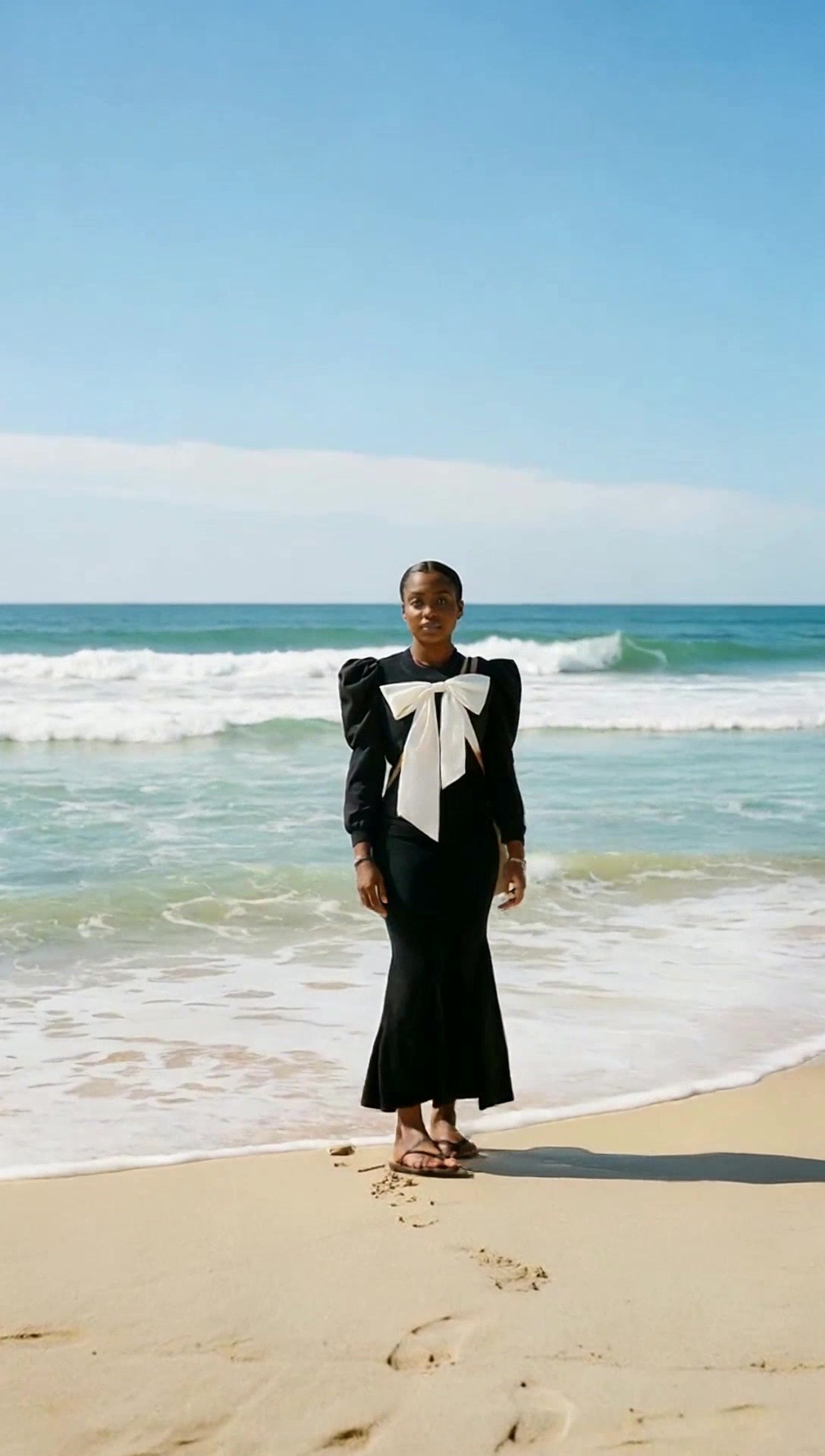 Water Wave Falls on Character