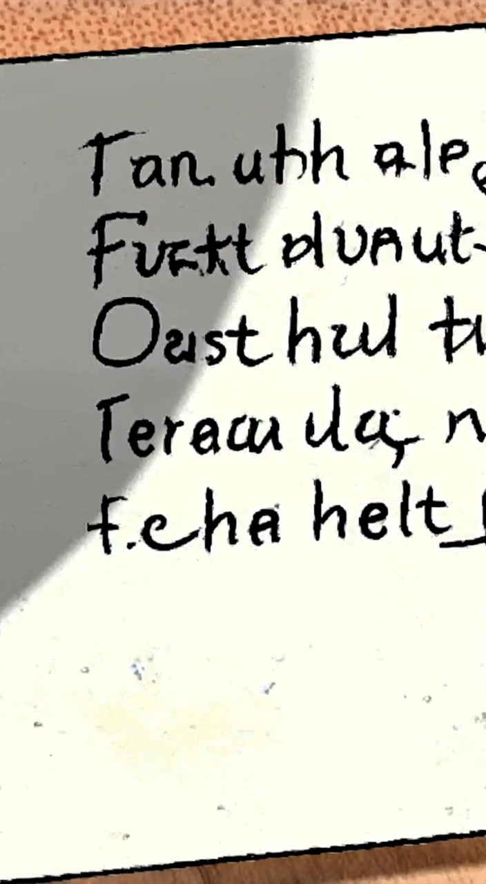 A gentle breeze rustles the note on the desk while sunlight softly illuminates the warm words written.