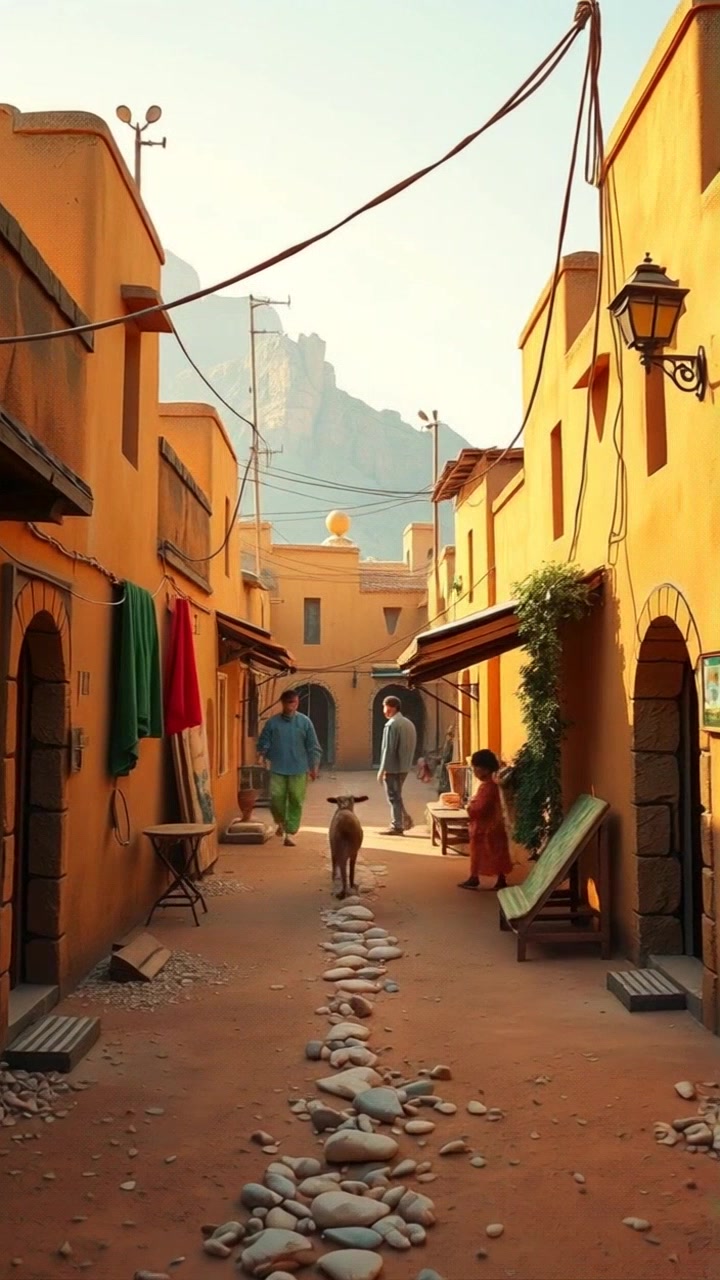 Life in a Pakistani Village at Dawn