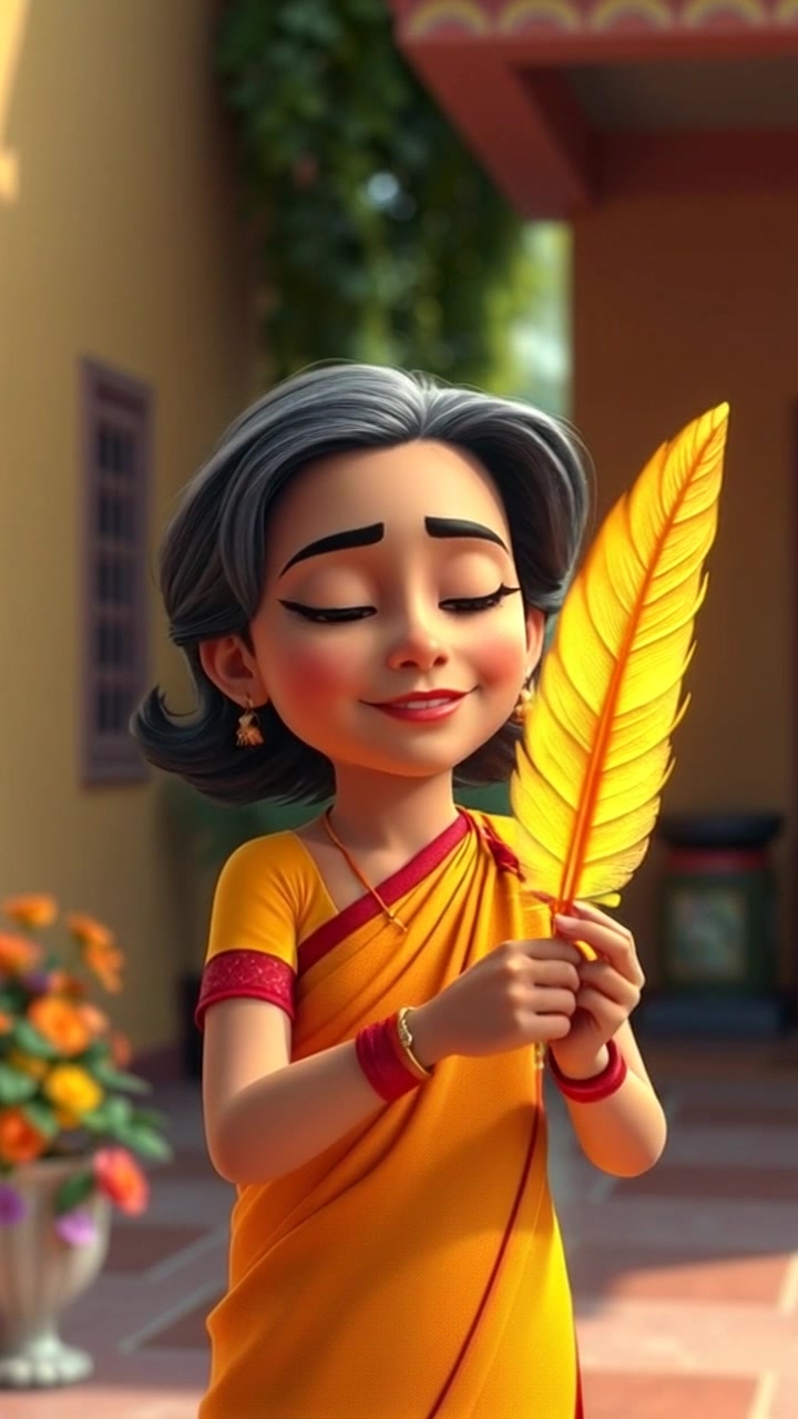दादी का सुनहरा पंख और जादुई रोटी