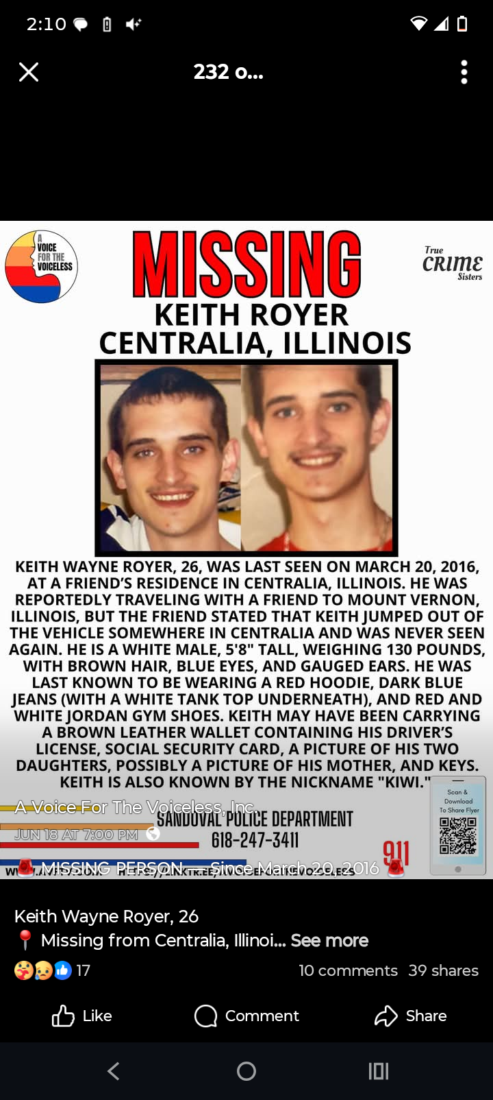 The Mysterious Disappearance of Kieth Wayne Royer