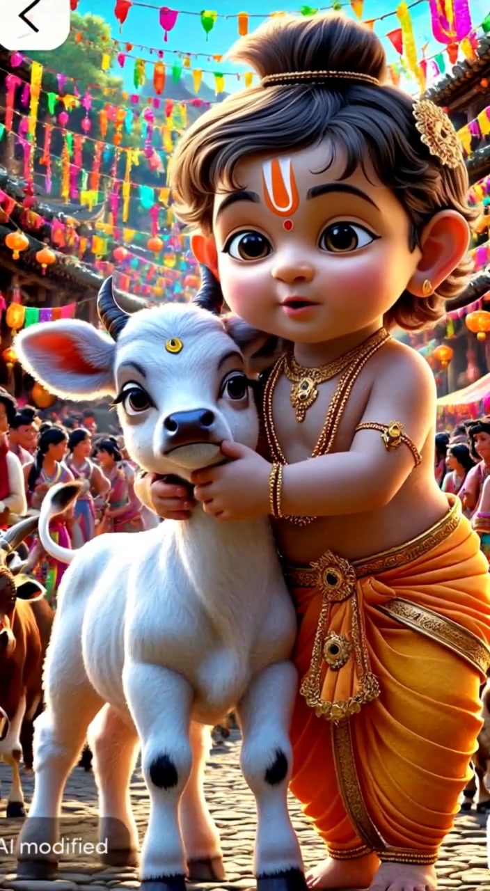 कान्हा और बछड़े की मधुर जोड़ी