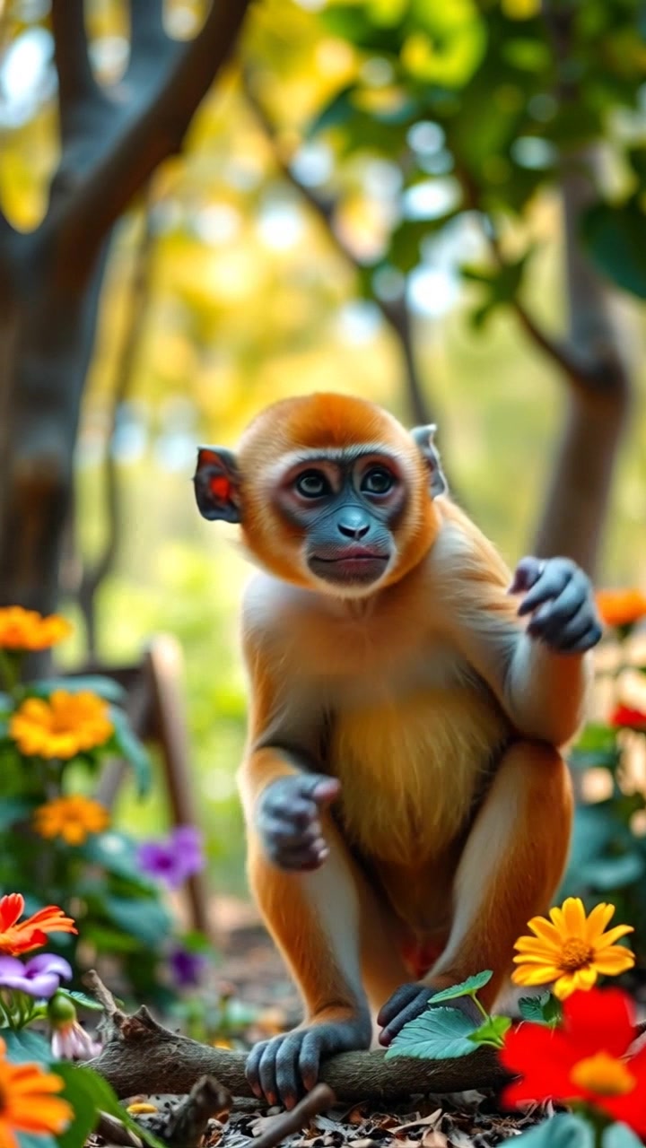 गाँव में बंदर की यात्रा