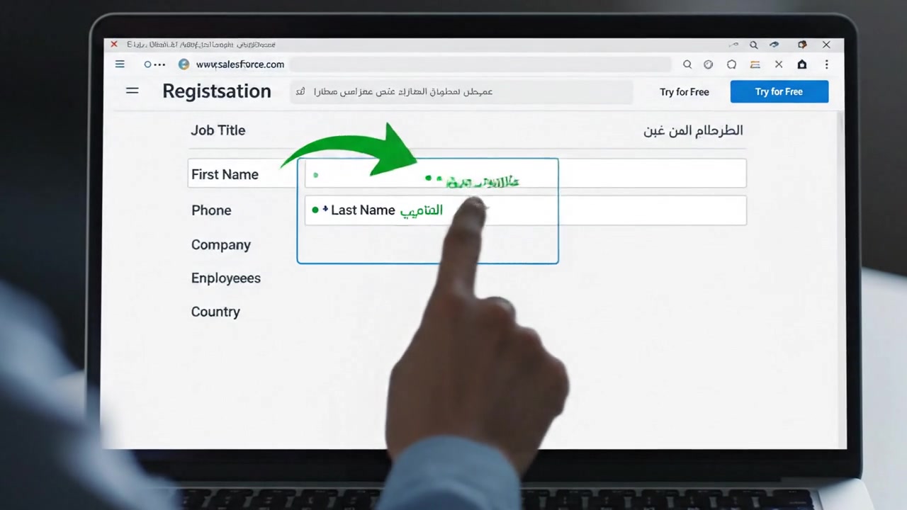إنشاء حساب في Salesforce