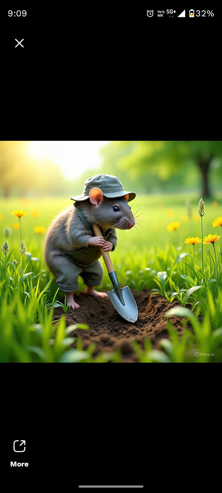 Cartoon Rat Farmer in the Vegetable Field